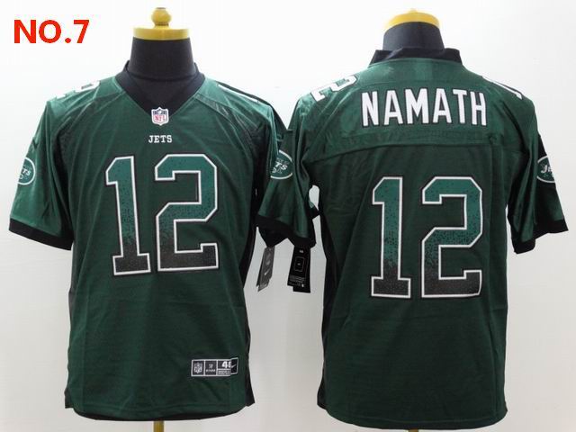 Men's New York Jets #12 Joe Namath Jersey NO.7;